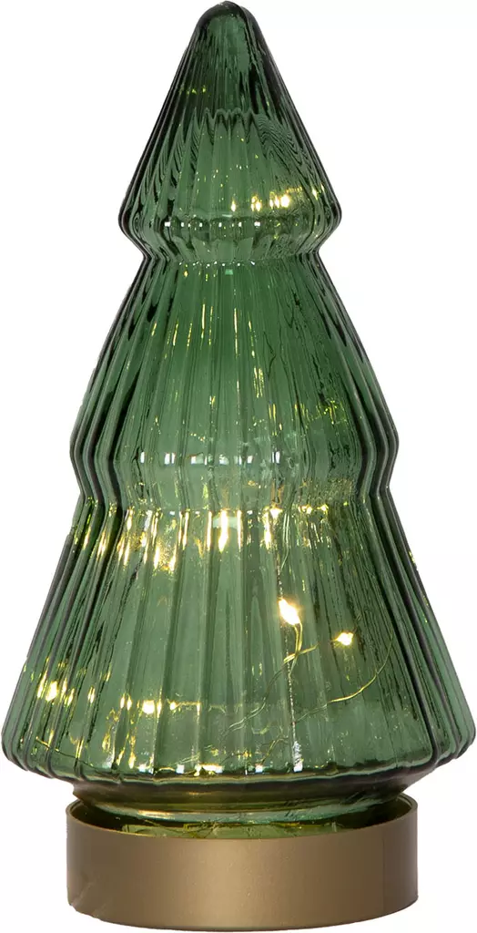 460-37 Verde paristokäyttöinen led- lasikuusi 19,5cm, Star Trading - Muut - 012419 - 1