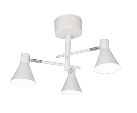 K40210-3V Noomi 3-osainen plafondi, valkoinen, 3xE14, Sessak - Kohdevalaisimet - 181969 - 1
