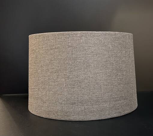 84216-14 Zeb 35cm varjostin, harmaa-ruskea meleerattu kangas, Aneta - Kankaiset varjostimet ja muut kuin lasi - 183189 - 1