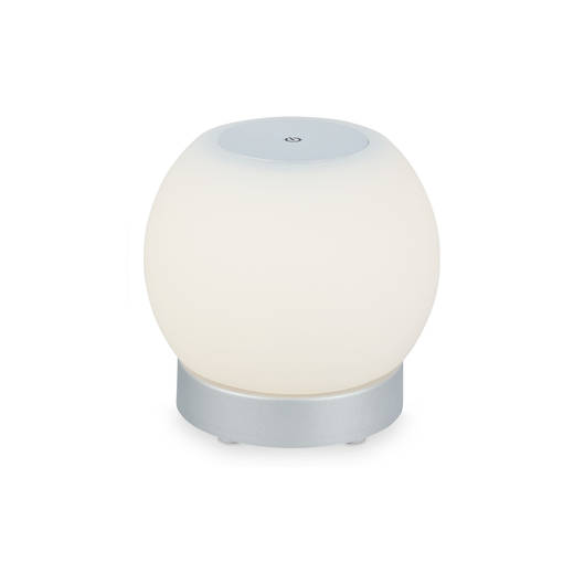 7439-014 Poka ladattava pöytävalaisin, hopea, 3W, IP44, Briloner, e.litevalaisimet - Terassivalaisimet - 185219 - 1