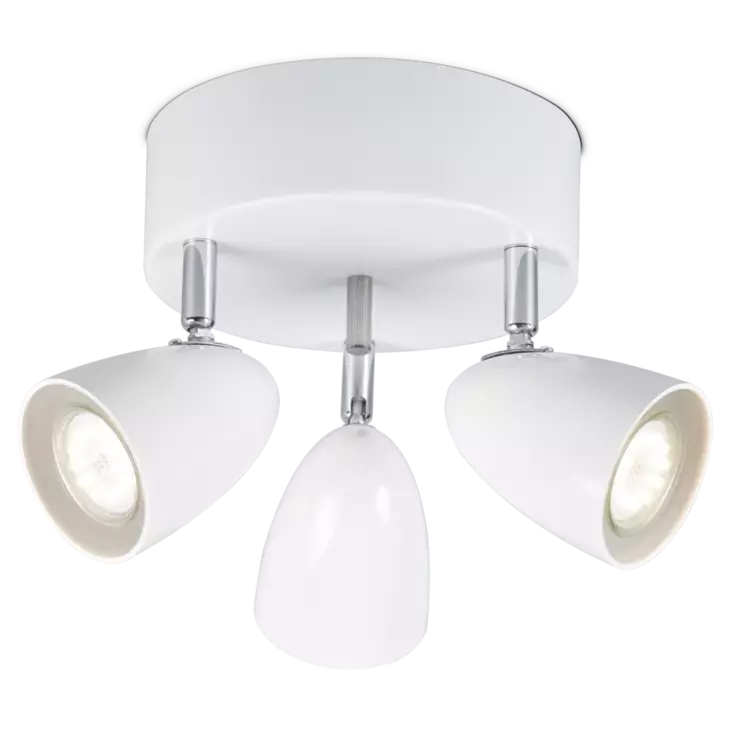K567120-3VA Sierra 3-osainen kattovalaisin, valkoinen, Sessak - Kohdevalaisimet - 185399 - 1