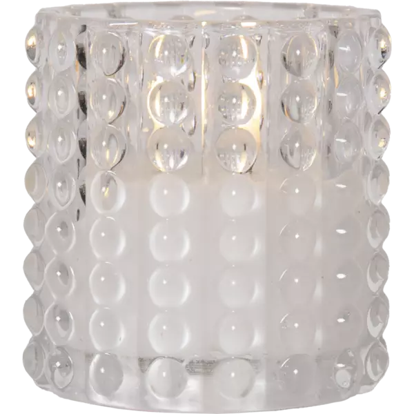 061-89 kirkas/ 061-91 punainen Flamme Dotty 10cm led-kynttilä, paristokäyttöinen, StarTrading - Kyntteliköt ja kynttilät - 007159 - 1